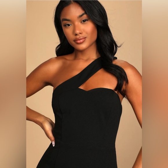 Lulus Your Majesty Black Asymmetrical Mermaid Maxi Dress, SIZE EXTRA SMALL - Picture 2 of 9